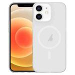 For iPhone 12 Clear PC Injection MagSafe Phone Case(White)
