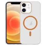 For iPhone 12 Clear PC Injection MagSafe Phone Case(Orange)