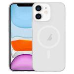 For iPhone 11 Clear PC Injection MagSafe Phone Case(White)