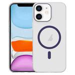For iPhone 11 Clear PC Injection MagSafe Phone Case(Dark Purple)