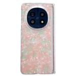 For OPPO Find N5 Magnetic Axis Pearlescent Shell Texture Phone Case(Pink Green)