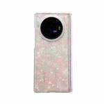 For vivo X Fold5 Magnetic Axis Pearlescent Shell Texture Phone Case(Pink Green)