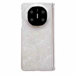 For Huawei Mate X6 Magnetic Axis Pearlescent Shell Texture Phone Case(Beige)