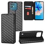 For Blackview A55 Pro Cubic Grid Texture Flip Leather Phone Case(Black)