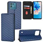 For Blackview A55 Pro Cubic Grid Texture Flip Leather Phone Case(Blue)