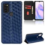 For Blackview A70 Cubic Grid Texture Flip Leather Phone Case(Blue)