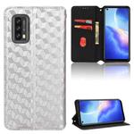 For Blackview A90 Cubic Grid Texture Flip Leather Phone Case(Silver)