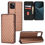 For Blackview A95 Cubic Grid Texture Flip Leather Phone Case(Brown)