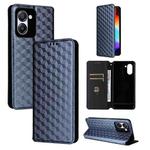 For Blackview Color 8 Cubic Grid Texture Flip Leather Phone Case(Blue)