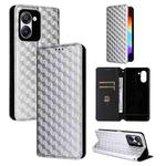 For Blackview Color 8 Cubic Grid Texture Flip Leather Phone Case(Silver)