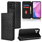 For Blackview Oscal C20 / C20 Pro Cubic Grid Texture Flip Leather Phone Case(Black)