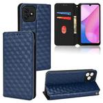 For Blackview Oscal C20 / C20 Pro Cubic Grid Texture Flip Leather Phone Case(Blue)
