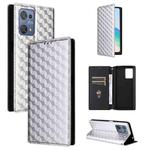 For Blackview Oscal C30 / C30 Pro Cubic Grid Texture Flip Leather Phone Case(Silver)