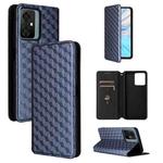 For Blackview Oscal C70 Cubic Grid Texture Flip Leather Phone Case(Blue)