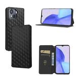 For Blackview Oscal C80 Cubic Grid Texture Flip Leather Phone Case(Black)