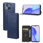 For Blackview Oscal C80 Cubic Grid Texture Flip Leather Phone Case(Blue)