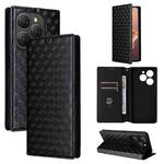 For Blackview Shark 9 Cubic Grid Texture Flip Leather Phone Case(Black)