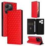 For Blackview Shark 9 Cubic Grid Texture Flip Leather Phone Case(Red)
