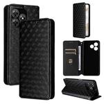 For Blackview Wave 8C Cubic Grid Texture Flip Leather Phone Case(Black)