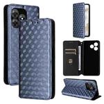 For Blackview Wave 8C Cubic Grid Texture Flip Leather Phone Case(Blue)