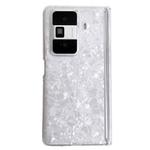 For Honor Magic Vs3 Magnetic Axis Pearlescent Shell Texture Phone Case(White)