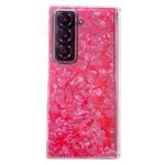 For Samsung Galaxy Z Fold Special Magnetic Axis Pearlescent Shell Texture Phone Case(Red)