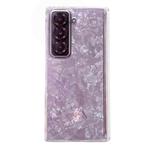 For Samsung Galaxy Z Fold Special Magnetic Axis Pearlescent Shell Texture Phone Case(Pink)