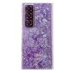 For Samsung Galaxy Z Fold Special Magnetic Axis Pearlescent Shell Texture Phone Case(Purple)