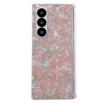 For Samsung Galaxy Z Fold6 5G Magnetic Axis Pearlescent Shell Texture Phone Case(Pink Green)