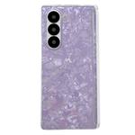 For Samsung Galaxy Z Fold6 5G Magnetic Axis Pearlescent Shell Texture Phone Case(Purple)