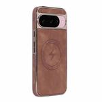 For Google Pixel 10 / 10 Pro Electroplated PC Sheepskin Invisible Magnetic MagSafe Phone Case(Brown)