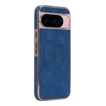 For Google Pixel 10 / 10 Pro Electroplated PC Sheepskin Invisible Magnetic MagSafe Phone Case(Blue)