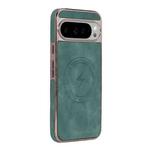 For Google Pixel 9 / 9 Pro Electroplated PC Sheepskin Invisible Magnetic MagSafe Phone Case(Green)