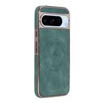 For Google Pixel 8 Pro Electroplated PC Sheepskin Invisible Magnetic MagSafe Phone Case(Green)
