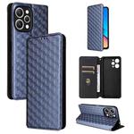 For Redmi 12 4G Cubic Grid Texture Flip Leather Phone Case(Blue)