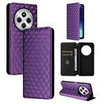 For Redmi 14C 4G Cubic Grid Texture Flip Leather Phone Case(Purple)