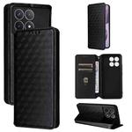 For Redmi K70 / K70 Pro Cubic Grid Texture Flip Leather Phone Case(Black)