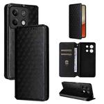 For Redmi Note 13 Pro 5G Cubic Grid Texture Flip Leather Phone Case(Black)