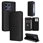 For Redmi K70 Ultra Cubic Grid Texture Flip Leather Phone Case(Black)