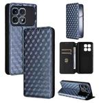 For Redmi K70 Ultra Cubic Grid Texture Flip Leather Phone Case(Blue)