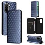 For Redmi A5 4G 173.3mm Cubic Grid Texture Flip Leather Phone Case(Blue)