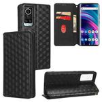 For BLU Bold N2 Cubic Grid Texture Flip Leather Phone Case(Black)