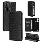 For BLU C9 Cubic Grid Texture Flip Leather Phone Case(Black)