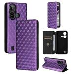 For BLU C9 Cubic Grid Texture Flip Leather Phone Case(Purple)