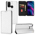 For BLU G51 Plus Cubic Grid Texture Flip Leather Phone Case(Silver)