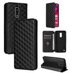 For BLU View 4 / BLU View 2 2023 Cubic Grid Texture Flip Leather Phone Case(Black)