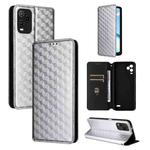 For BLU View 5 Pro Cubic Grid Texture Flip Leather Phone Case(Silver)