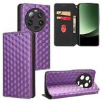 For Xiaomi 13 Ultra Cubic Grid Texture Flip Leather Phone Case(Purple)
