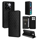 For Xiaomi 14T Cubic Grid Texture Flip Leather Phone Case(Black)