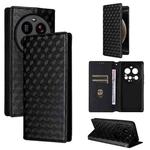 For Xiaomi 15 Ultra Cubic Grid Texture Flip Leather Phone Case(Black)